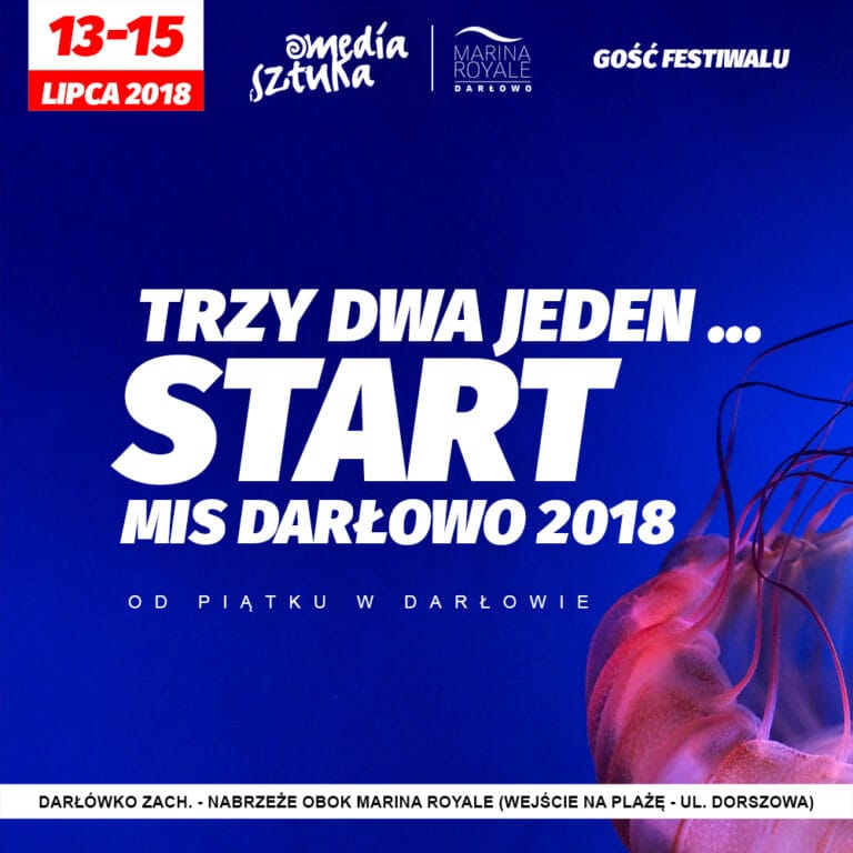 Plakat festiwalu MIS Darłowo 2018, 13-15 lipca.