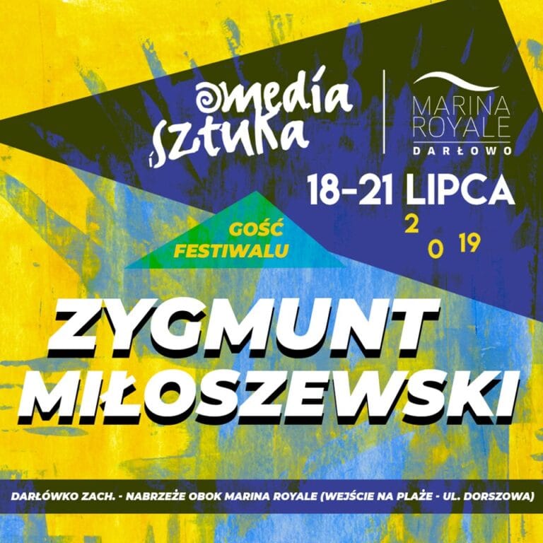 Plakat festiwalu w Darłowie, lipiec 2019.