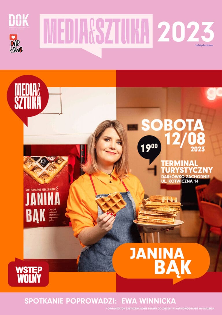 Zaproszenie na Media i Sztuka 2023 z Janiną Bąk.