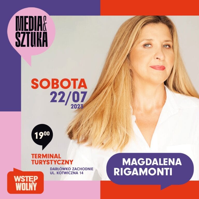 Plakat wydarzenia Media & Sztuka Darłówko.