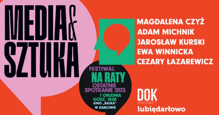 Plakat festiwalu Media i Sztuka w Darłowie.