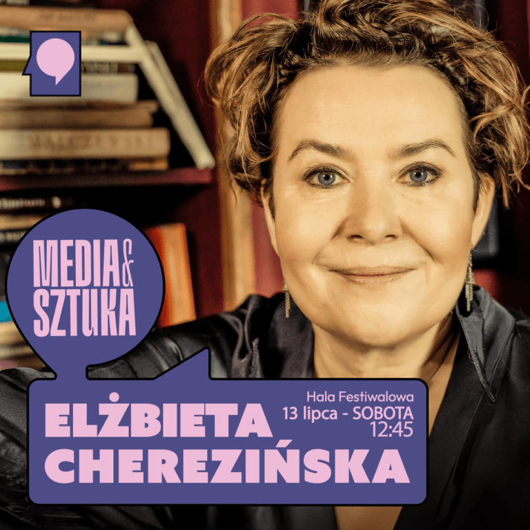 Plakat festiwalu Media i Sztuka, 13 lipca.