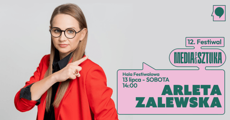 Plakat festiwalu Media i Sztuka, Arleta Zalewska.