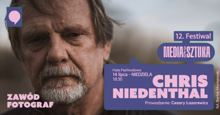 Plakat zapowiadający festiwal Media i Sztuka.