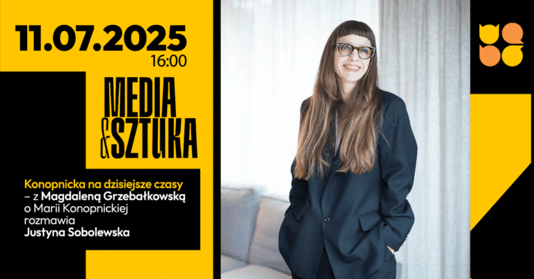 Plakat wydarzenia Media i Sztuka, 11 lipca 2025.