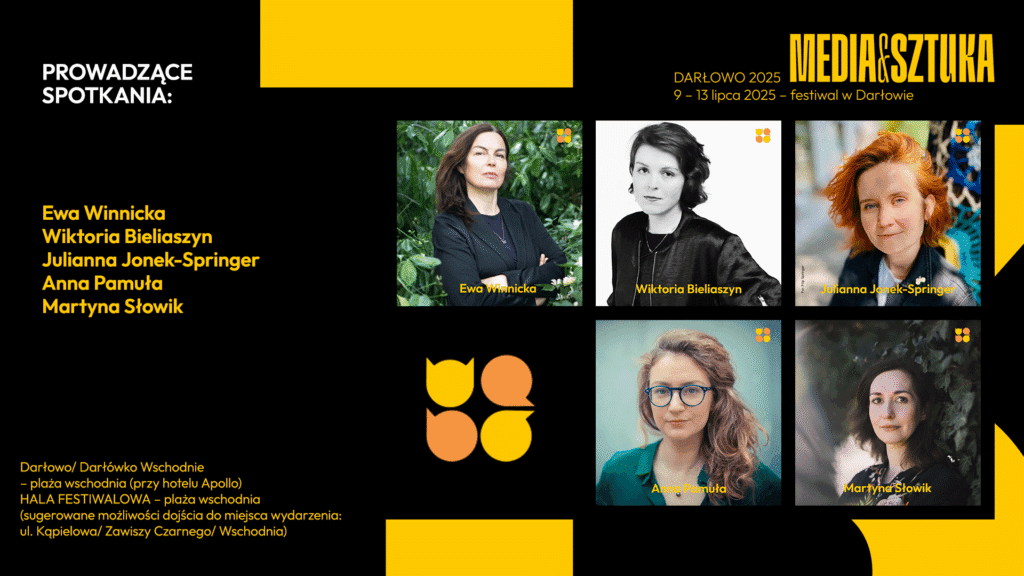 Festiwal Media i Sztuka 2025, Darłowo, prowadzące spotkania.